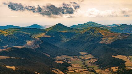 Chain of mountains of the Massif Central