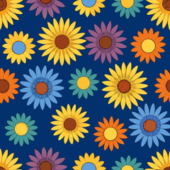  pattern with sunflowers