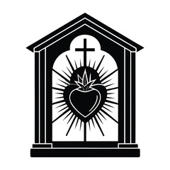 Sacred Heart Shrine Tabernacle Catholic Faith Religious Symbol
