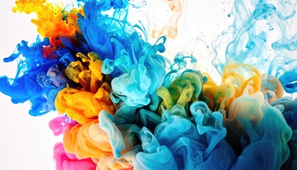 Obraz premium Vibrant swirling colors in liquid (1)