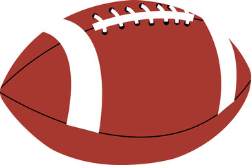 Illustration of a rugby ball clipart icon