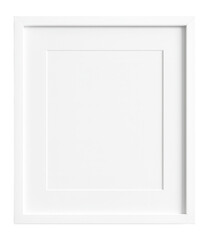 Fototapeta premium Minimalist white wall photo frame for a studio apartment's clean aesthetic.