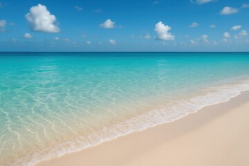 A Serene Beach Under a Clear Sky