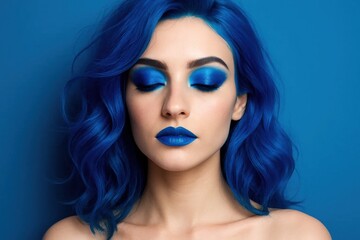 Fototapeta premium A Study in Blue Hues and Tranquil Beauty