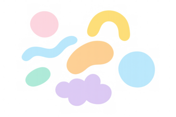 Modern abstract design elements floating on a transparent background, perfect for adding a touch of creativity to any project