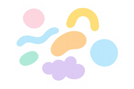 Modern abstract design elements floating on a transparent background, perfect for adding a touch of creativity to any project - Powered by Adobe