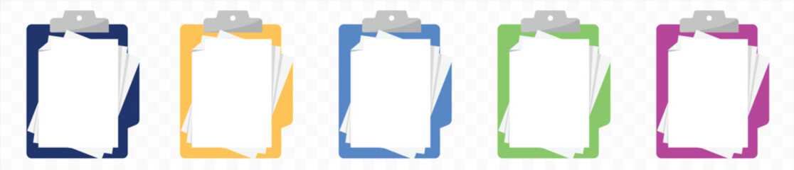 Empty Contract Paper document icon set. Linear File icon in different styles. Business office documents with  contract papers, folder, certificate, clipboard, invoice, archive and more. Vector