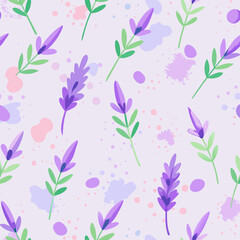  pattern with purple flowers