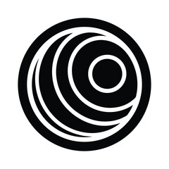 Abstract Black Circle Design Graphic Vector Image