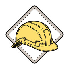 Safety First Hard Hat Construction Worker Helmet Icon