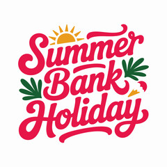 Wavy dotted underline and yellow sun over script font, versatile for summer mailers, icon branding or event handouts  