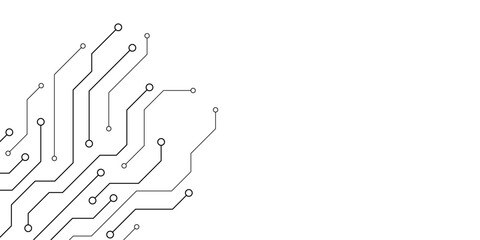 web circuit board techno banner. eps10 vector illustration.