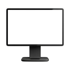 LCD display frame or monitor, modern flat style, on isolated transparent background