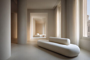 Fototapeta premium explore interior design trends focusing on minimalism and its impact on coziness