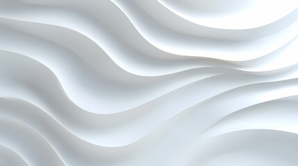Obraz premium Abstract white layered paper fold waves with soft shadow depth. shadow depth. Illustration
