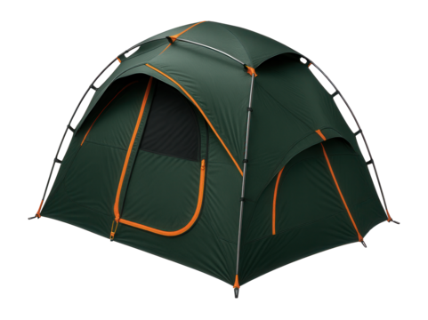 Heavy-duty winter tent with double vestibules and reinforced zipper flaps for extreme conditions