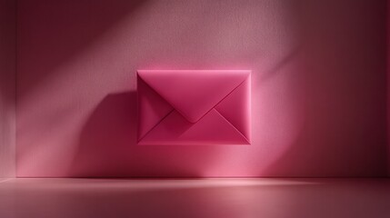 Pink Envelope on a Pink Wall (1)
