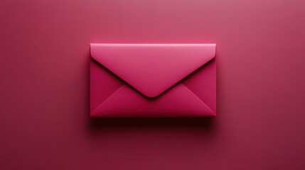 Pink envelope on a vibrant backdrop