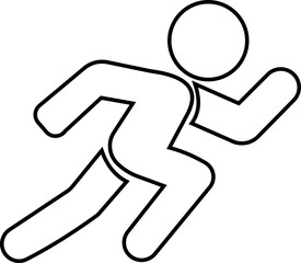 image displays of running and walking icon. often used to symbolize movement fitness or activity in various contexts workout modes or goals related to speed progress or routes web design infographics