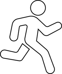 image displays of running and walking icon. often used to symbolize movement fitness or activity in various contexts workout modes or goals related to speed progress or routes web design infographics