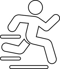 image displays of running and walking icon. often used to symbolize movement fitness or activity in various contexts workout modes or goals related to speed progress or routes web design infographics