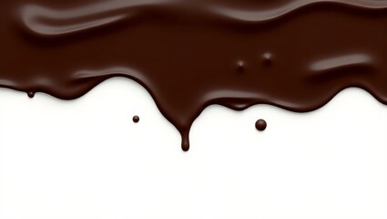 Naklejka premium Smooth Chocolate Splash on White Background – Minimal Cocoa Wave for Branding