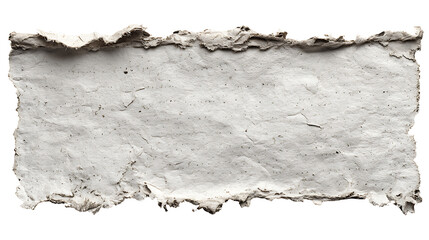 Obraz premium Scrap of newspaper with uneven ripped edges, isolated on a white background