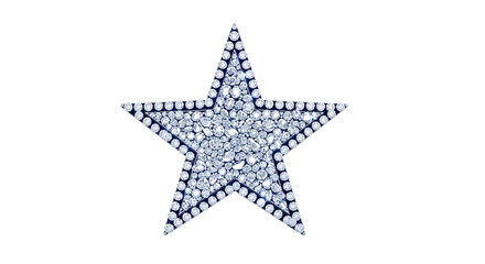 Obraz premium A sparkling star shape encrusted with numerous brilliant diamonds, isolated on a transparent background