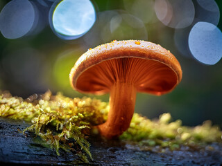 Reishi mushroom in daylight for traditional herbal product showcase
