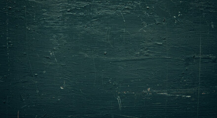 Dark Green Grunge Wall Texture Background with Scratches and Peeling Paint - Abstract Aged Teal Surface Detail