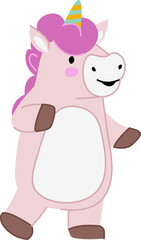 Standing Unicorn Cartoon