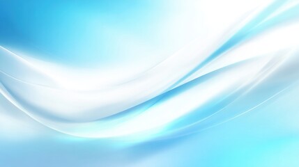 Abstract light blue and white flowing curves