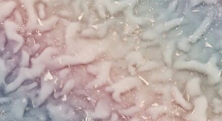 Fototapeta premium Macro photograph capturing the ethereal beauty and abstract texture of frozen water on a windowpane