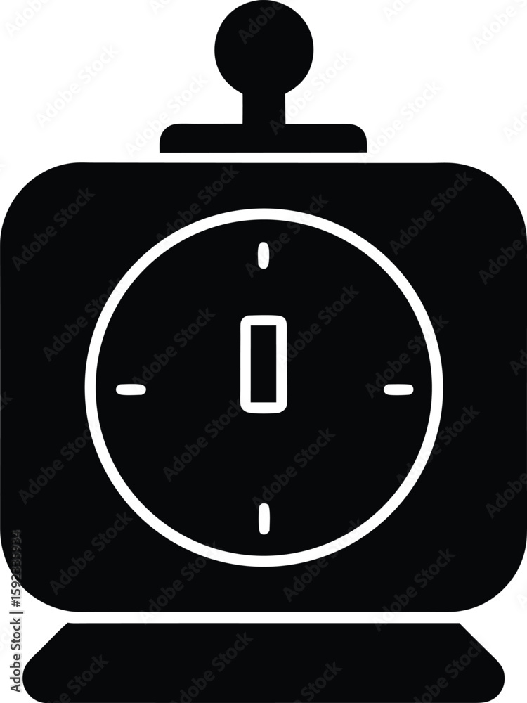 Poster modern digital countdown timer interface displayed on a technological device silhouette isolated on 
