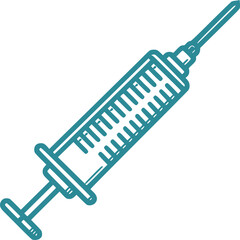 Medical Syringe Vector – Clean and Isolated Injection Icon for Hospital or Pharmacy Design