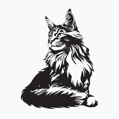 vector illustration of a cat