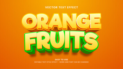 orange fruits editable text effect
