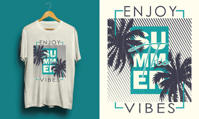 Tropical State of Mind T-Shirt Design – Vintage Beach Style with Palm Trees and Retro Fonts