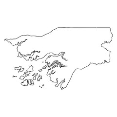 map of Guinea Bissau line
