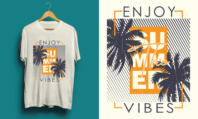 Tropical State of Mind T-Shirt Design – Vintage Beach Style with Palm Trees and Retro Fonts