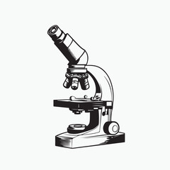 microscope on white background