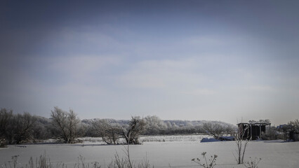 winter season in the village