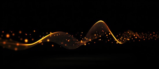 Abstract golden wave design