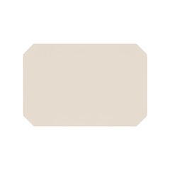 Classic cream white side table top view, 3D render isolated on transparent background.