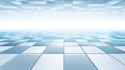 Obraz premium Perspective of a tiled, futuristic floor