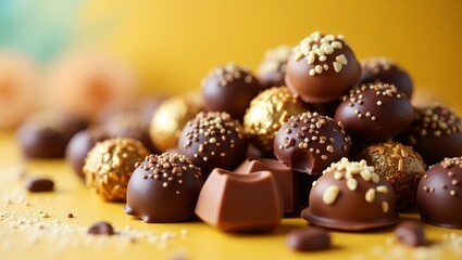 Colorful Assorted Chocolates with a Tropical Vibe