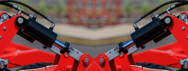 Hydraulic mechanisms of agricultural machinery and equipment.