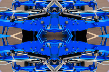 Abstract texture, background for design. Agricultural machinery and parts of mechanisms. 