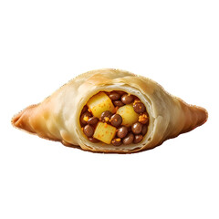 Naklejka premium Savory lentil and potato pastry samosa.