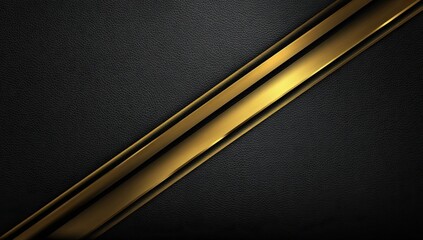 Abstract background with diagonal gold strip on dark gray
